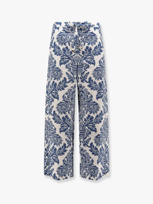 Merano Cotton Trouser with Floral Print sold by Lord & Taylor