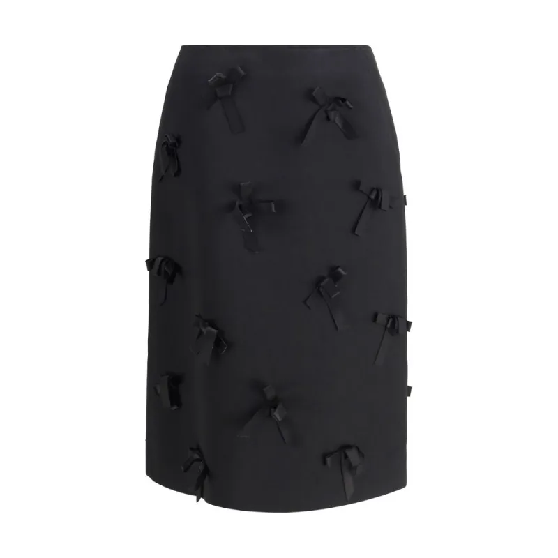 Black Acetate Midi Skirt made by Jil Sander