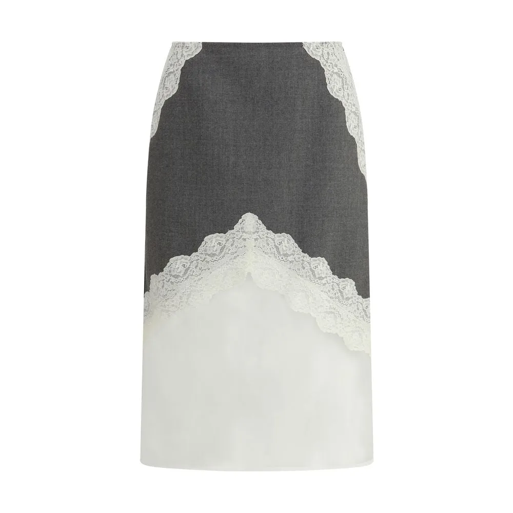 Gray Polyester Midi Skirt sold by Lord & Taylor