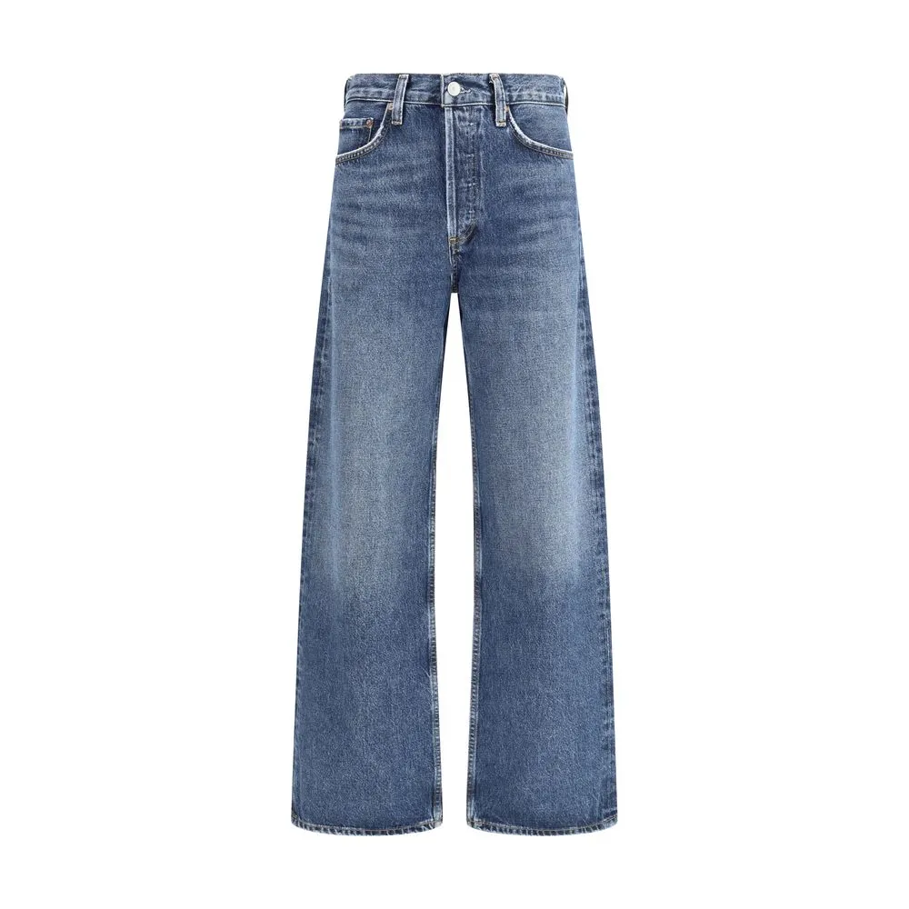 Blue Cotton Straight-Leg Jeans sold by Lord & Taylor