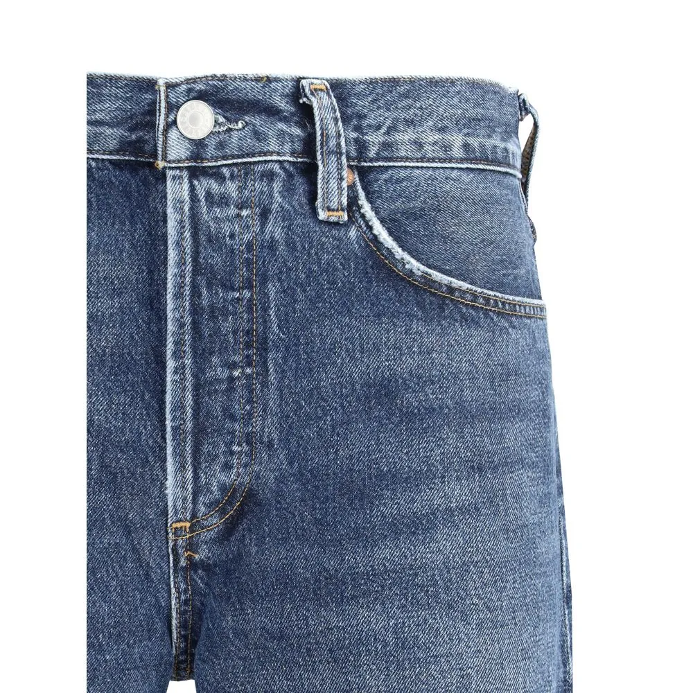 Blue Cotton Straight-Leg Jeans sold by Lord & Taylor product image thumbnail 3