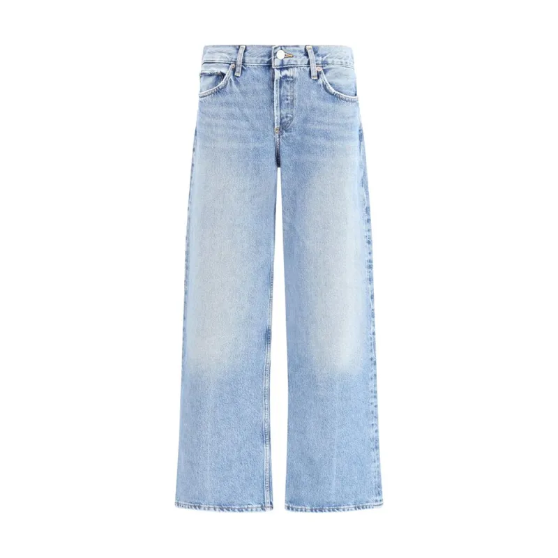 Blue Cotton Straight-Leg Jeans sold by Lord & Taylor