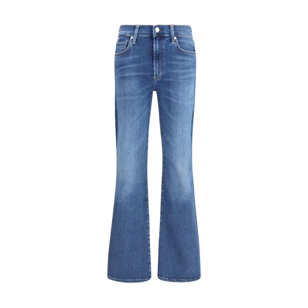Blue Cotton Flared Jeans sold by Lord & Taylor