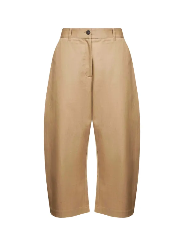 Chalco Cropped Twill Trousers made by Studio Nicholson
