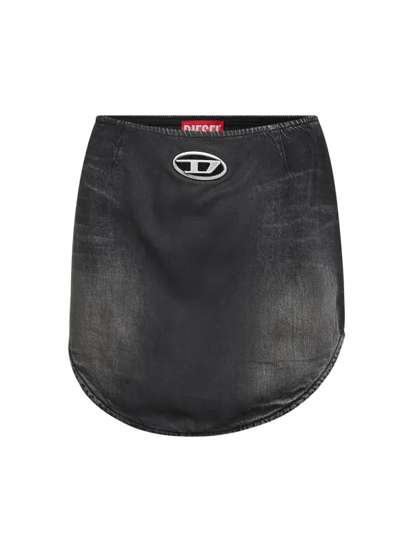 De-Vany-S Black Denim Mini Skirt sold by Lord & Taylor