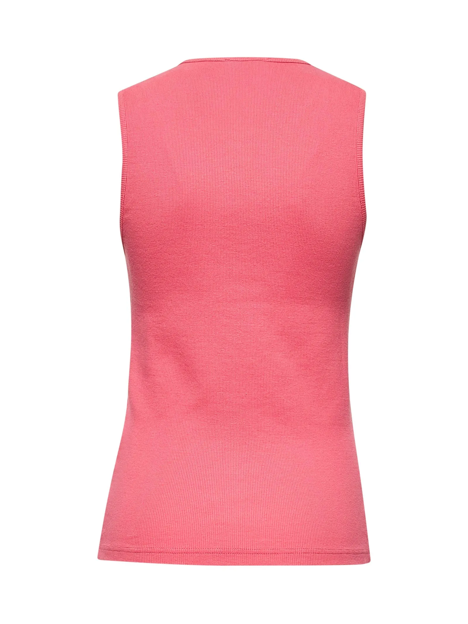Pink Ribbed Cotton Logo Tank Top sold by Lord & Taylor product image thumbnail 2