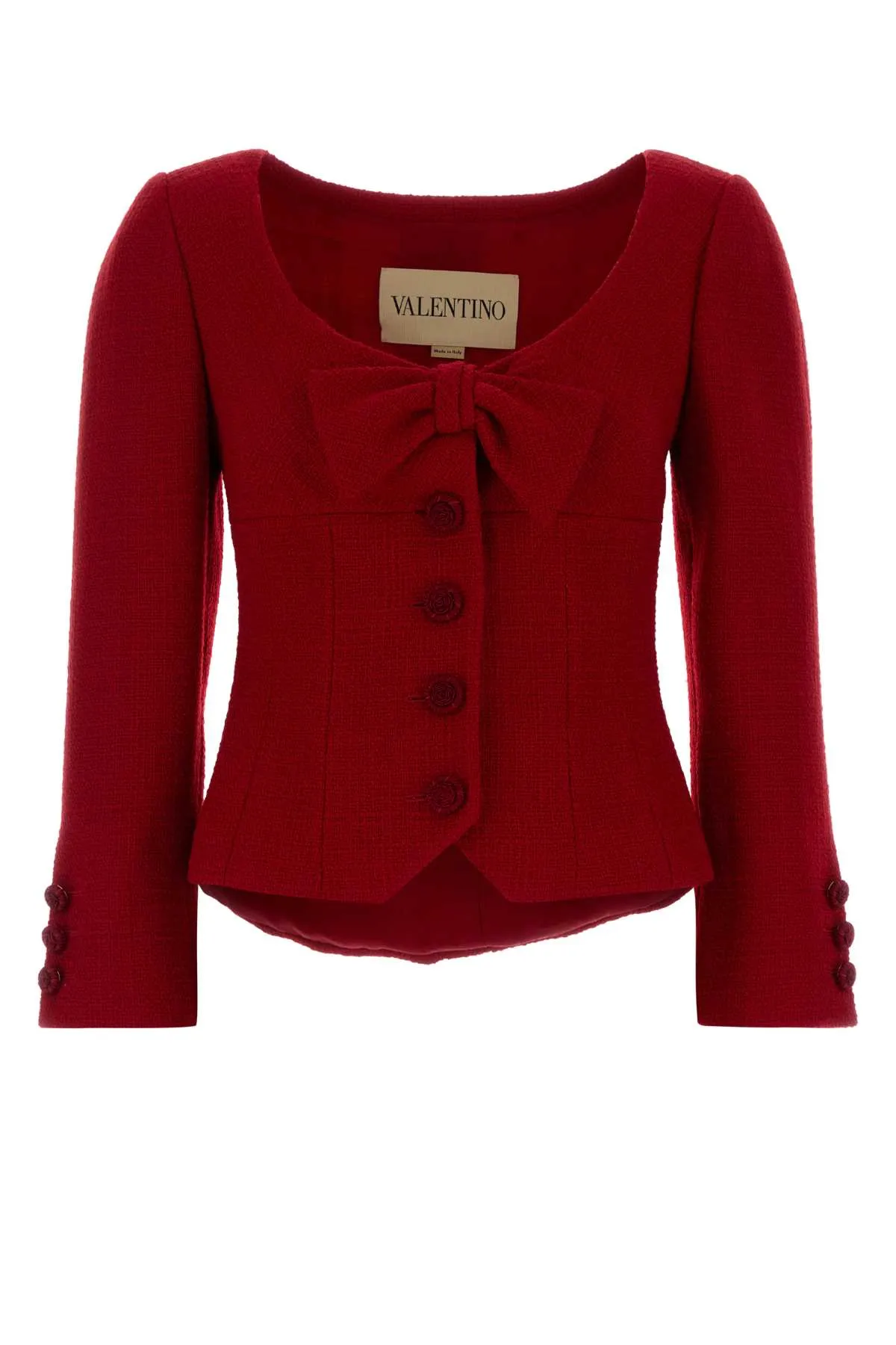 RED TWEED VIRGIN WOOL JACKET sold by Lord & Taylor