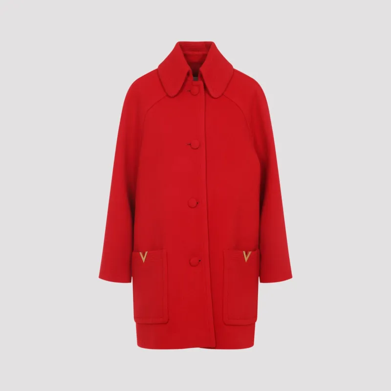 RED VIRGIN WOOL COAT sold by Lord & Taylor