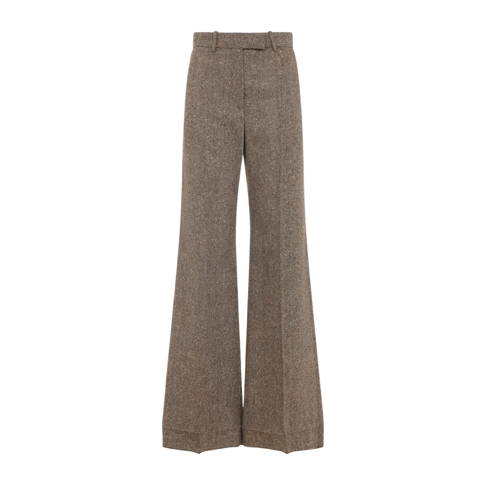 BROWN STRAIGHT VIRGIN WOOL PANTS sold by Lord & Taylor product image thumbnail 2