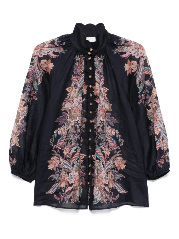 PRINTED RAMIE RHIANNON BLOUSE sold by Lord & Taylor