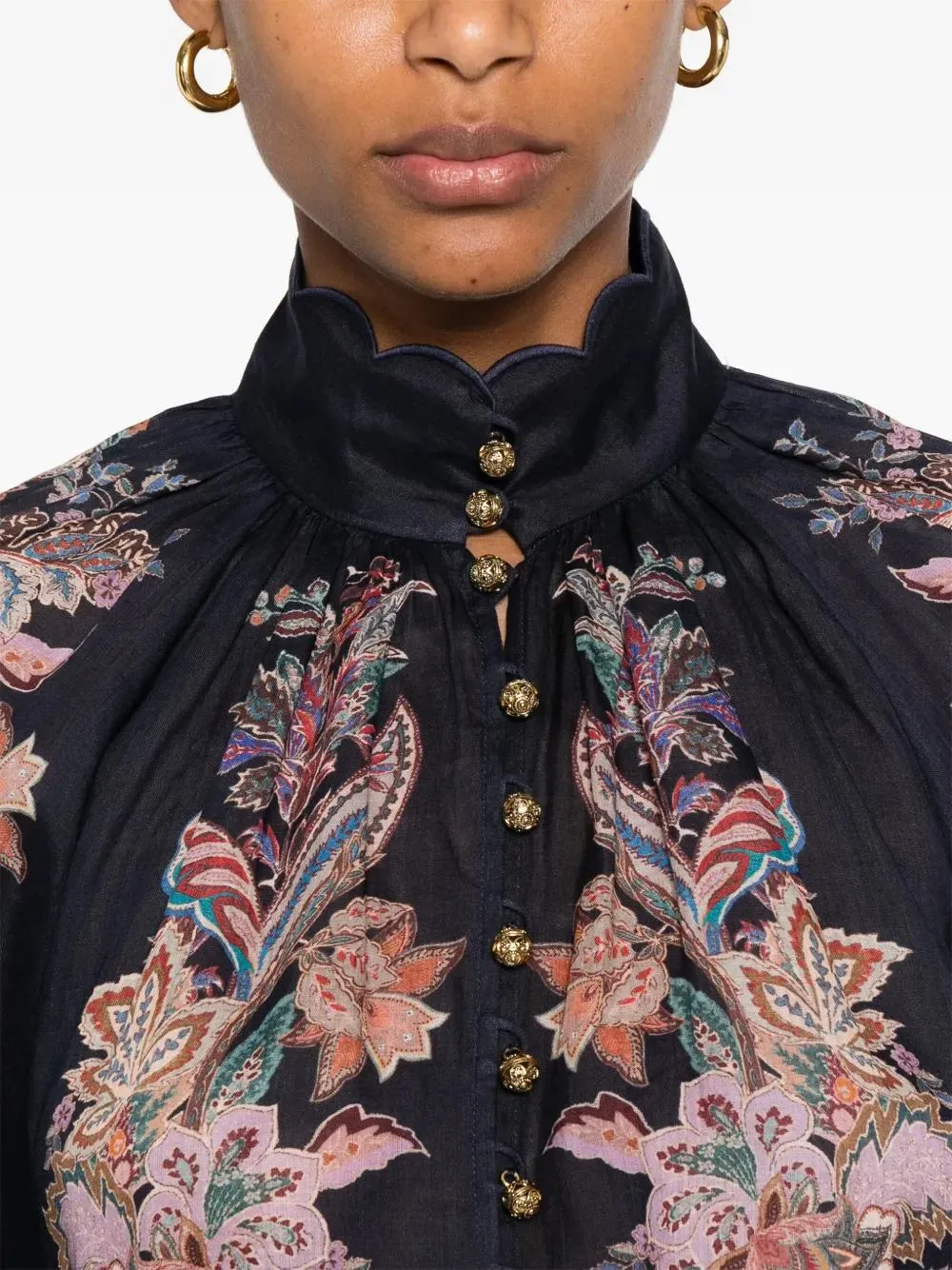 PRINTED RAMIE RHIANNON BLOUSE sold by Lord & Taylor product image thumbnail 5
