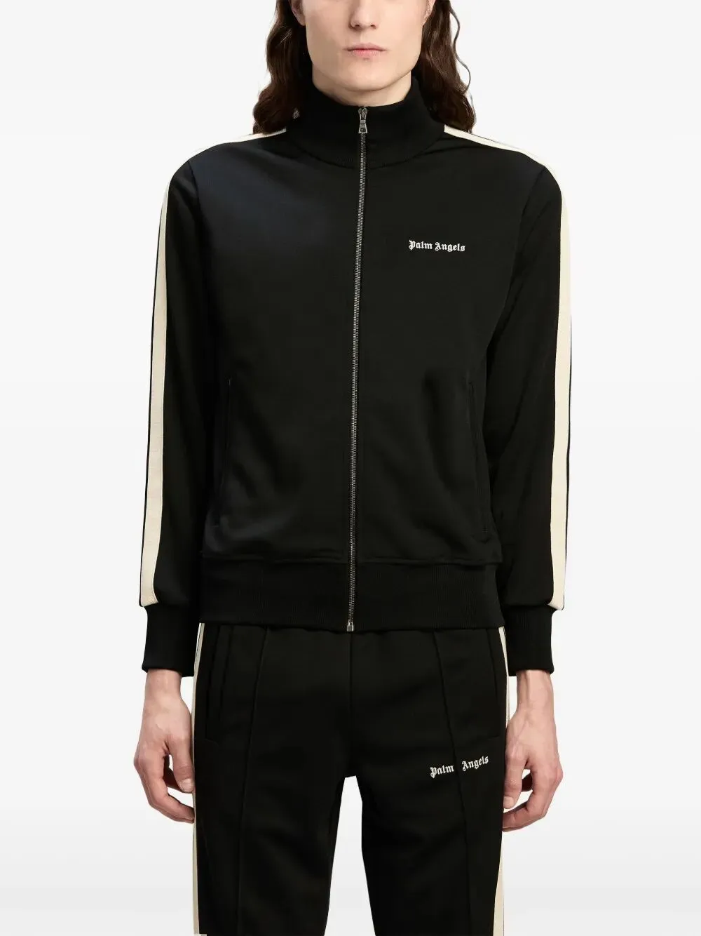 BLACK POLYESTER TRACK JACKET sold by Lord & Taylor