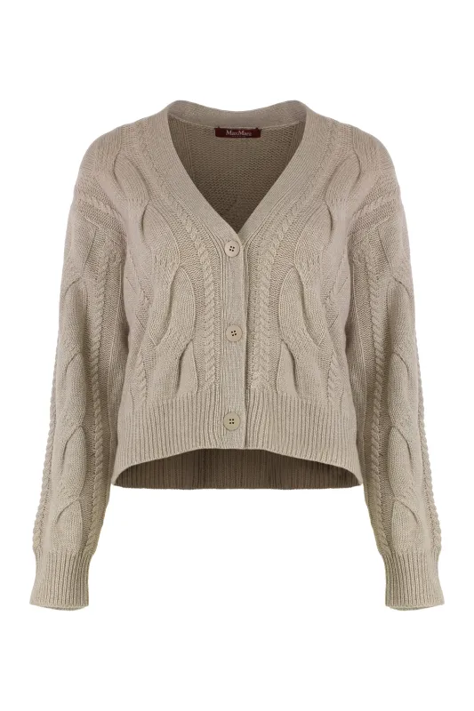 CARDIGAN IN WOOL AND CASHMERE WITH BRAIDS sold by Lord & Taylor