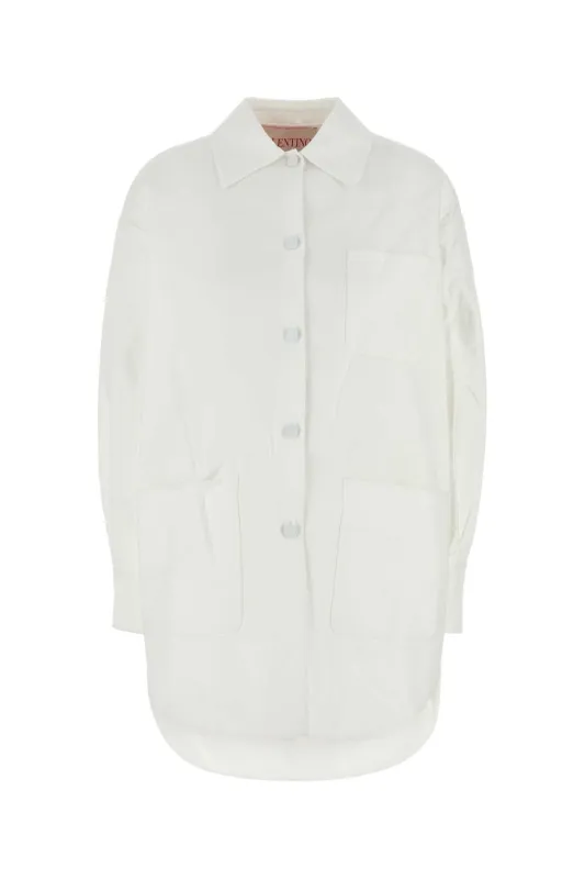 WHITE COTTON BLEND OVERSIZE JACKET sold by Lord & Taylor