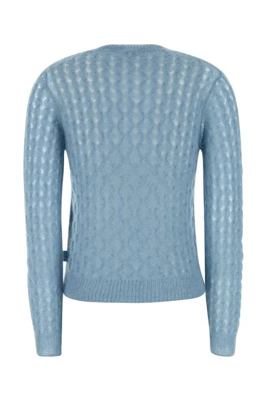 PASTEL LIGHT BLUE MOHAIR BLEND SWEATER sold by Lord & Taylor