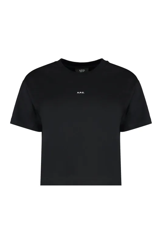 BLACK COTTON T-SHIRT made by A.P.C.