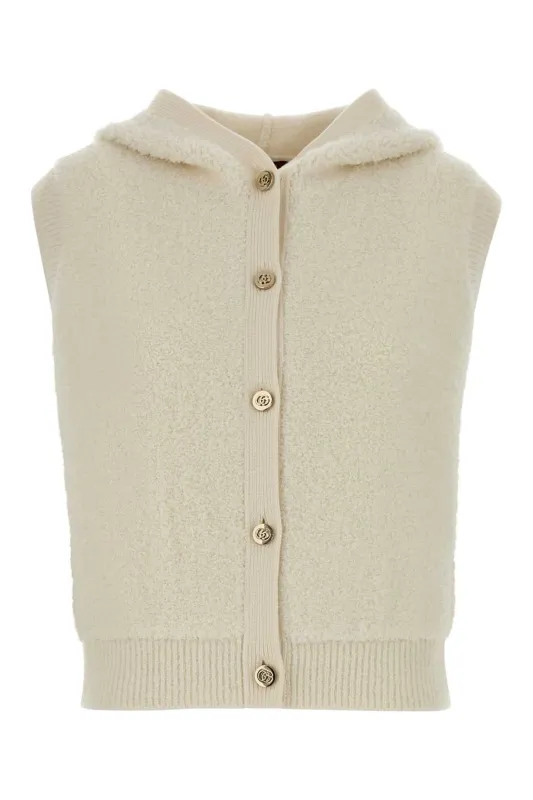 IVORY STRETCH WOOL BLEND VEST sold by Lord & Taylor