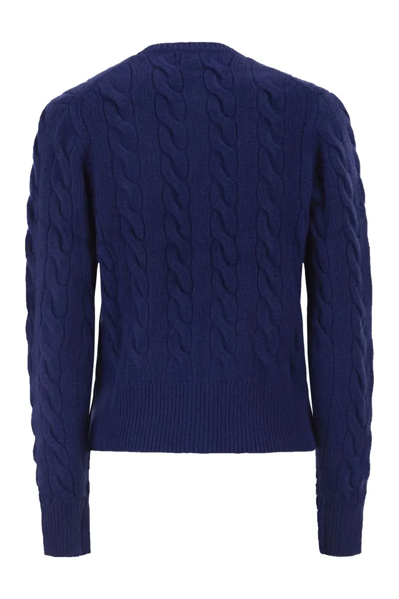 WOOL AND CASHMERE CABLE KNIT CARDIGAN sold by Lord & Taylor product image thumbnail 2