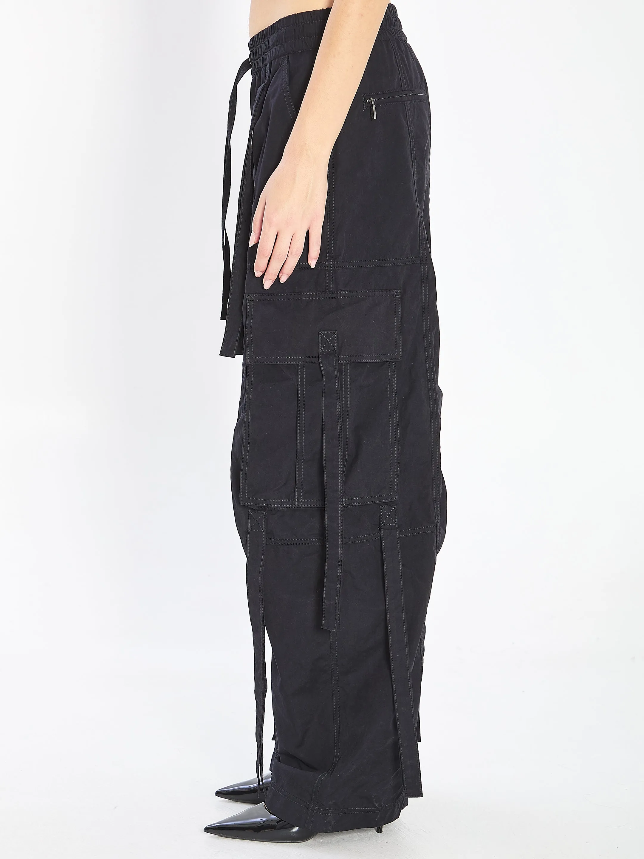 BLACK COTTON BLEND CARGO PANT sold by Lord & Taylor product image thumbnail 3