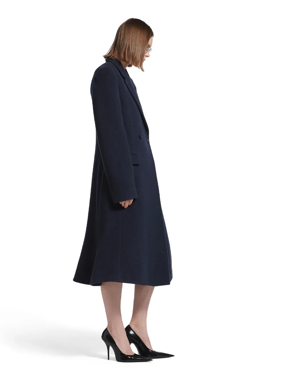 GODET BRUSHED WOOL MIDI COAT sold by Lord & Taylor product image thumbnail 4