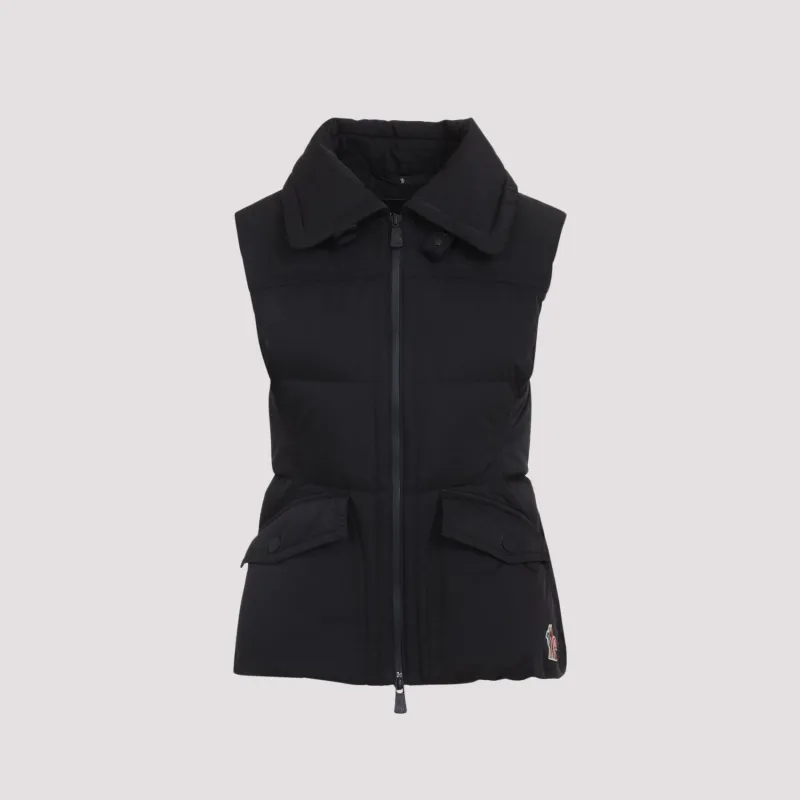 BLACK HALLAINE POLYESTER VEST sold by Lord & Taylor