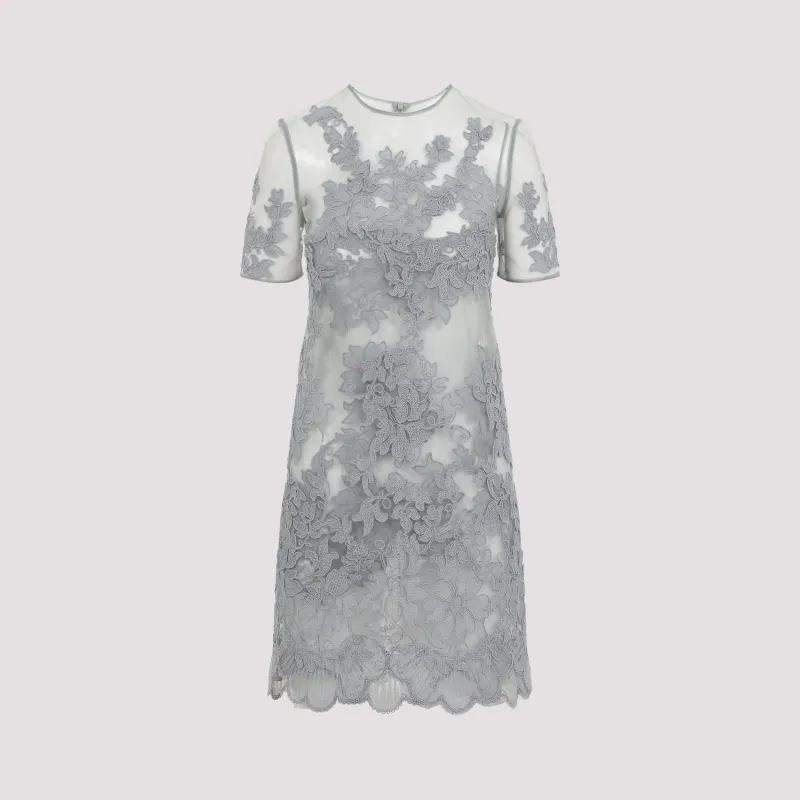 GREY LACE POLYAMIDE MINI DRESS sold by Lord & Taylor