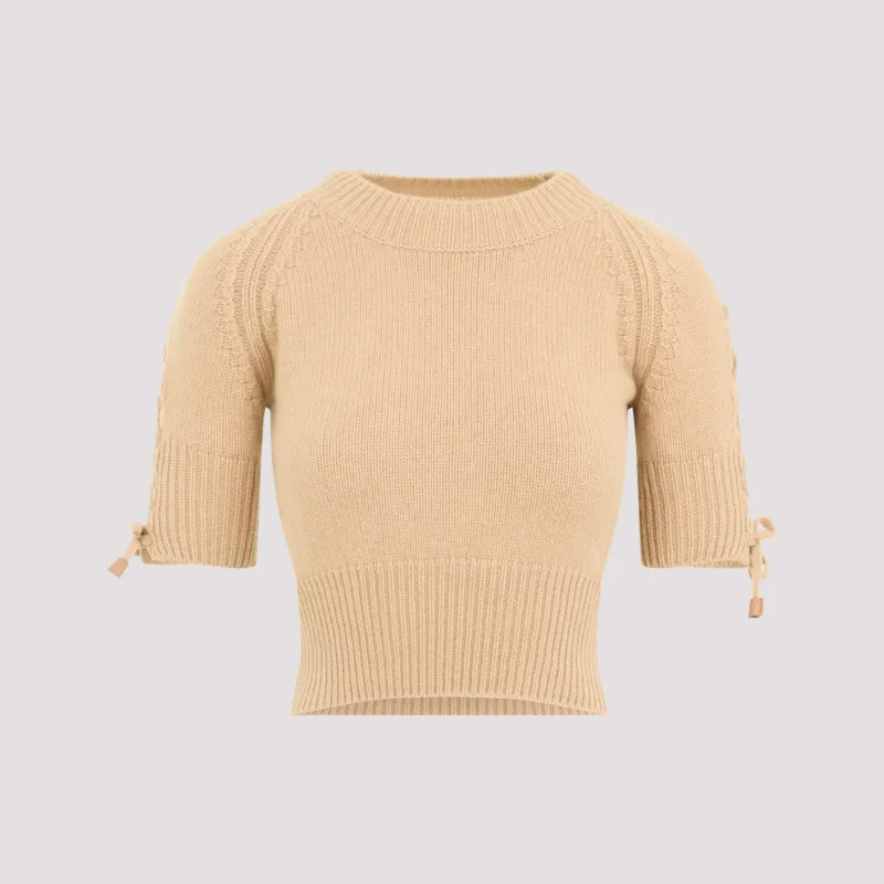 BEIGE KNIT CASHMERE PULLOVER sold by Lord & Taylor