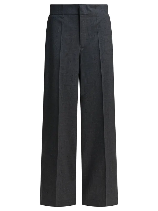 GREY VIRGIN WOOL BLEND TROUSERS sold by Lord & Taylor