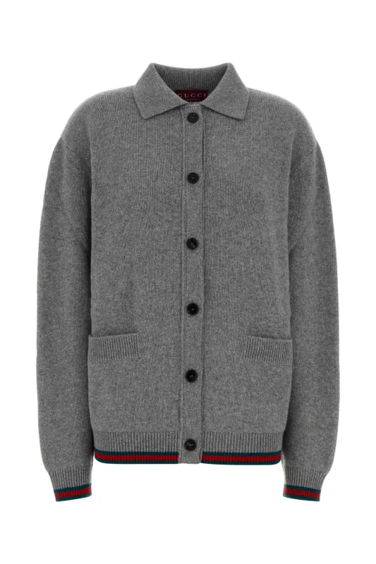 GREY WOOL BLEND OVERSIZE CARDIGAN sold by Lord & Taylor