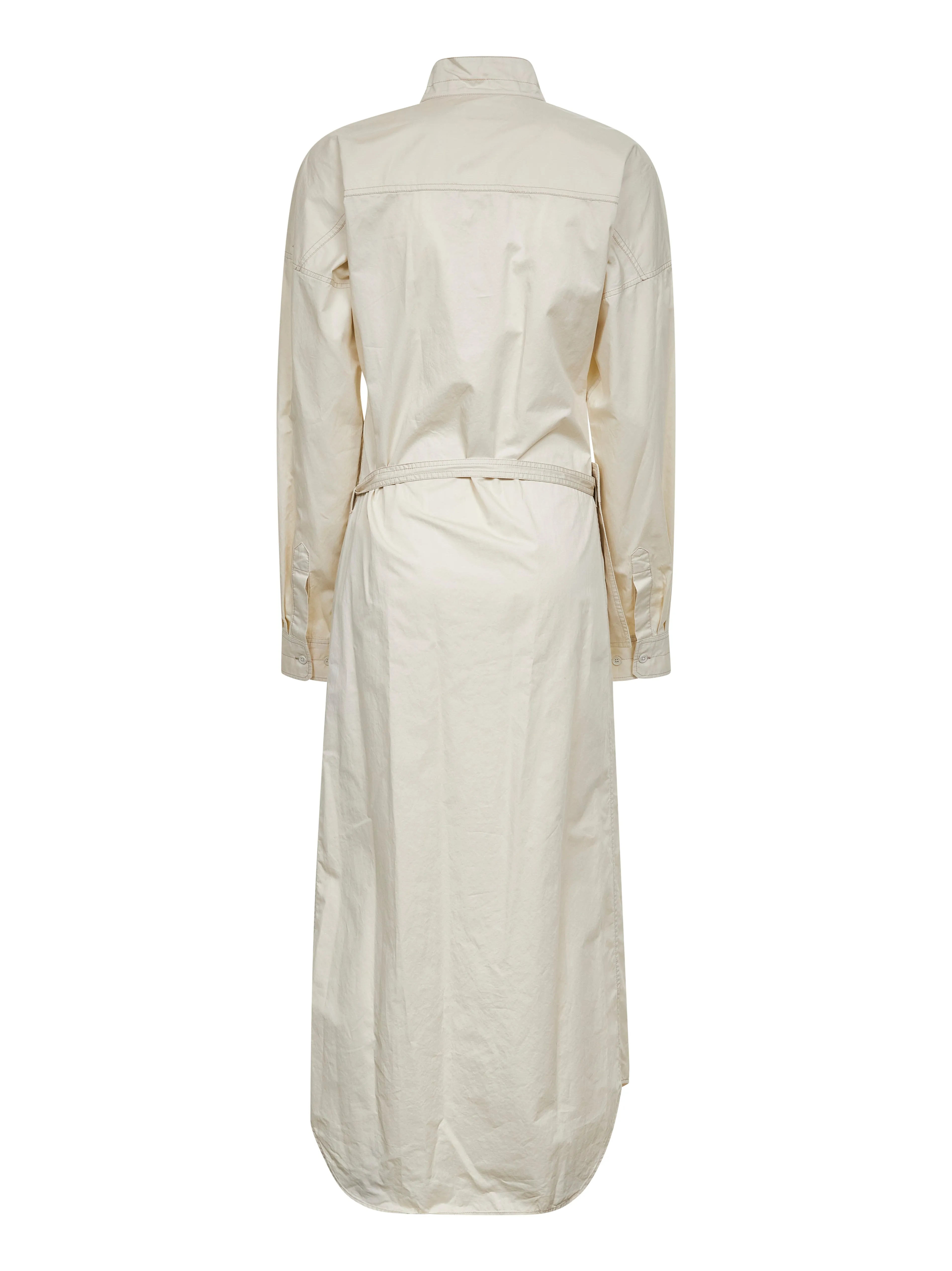 Ivory Cotton Satin Long Shirt Dress sold by Lord & Taylor product image thumbnail 2