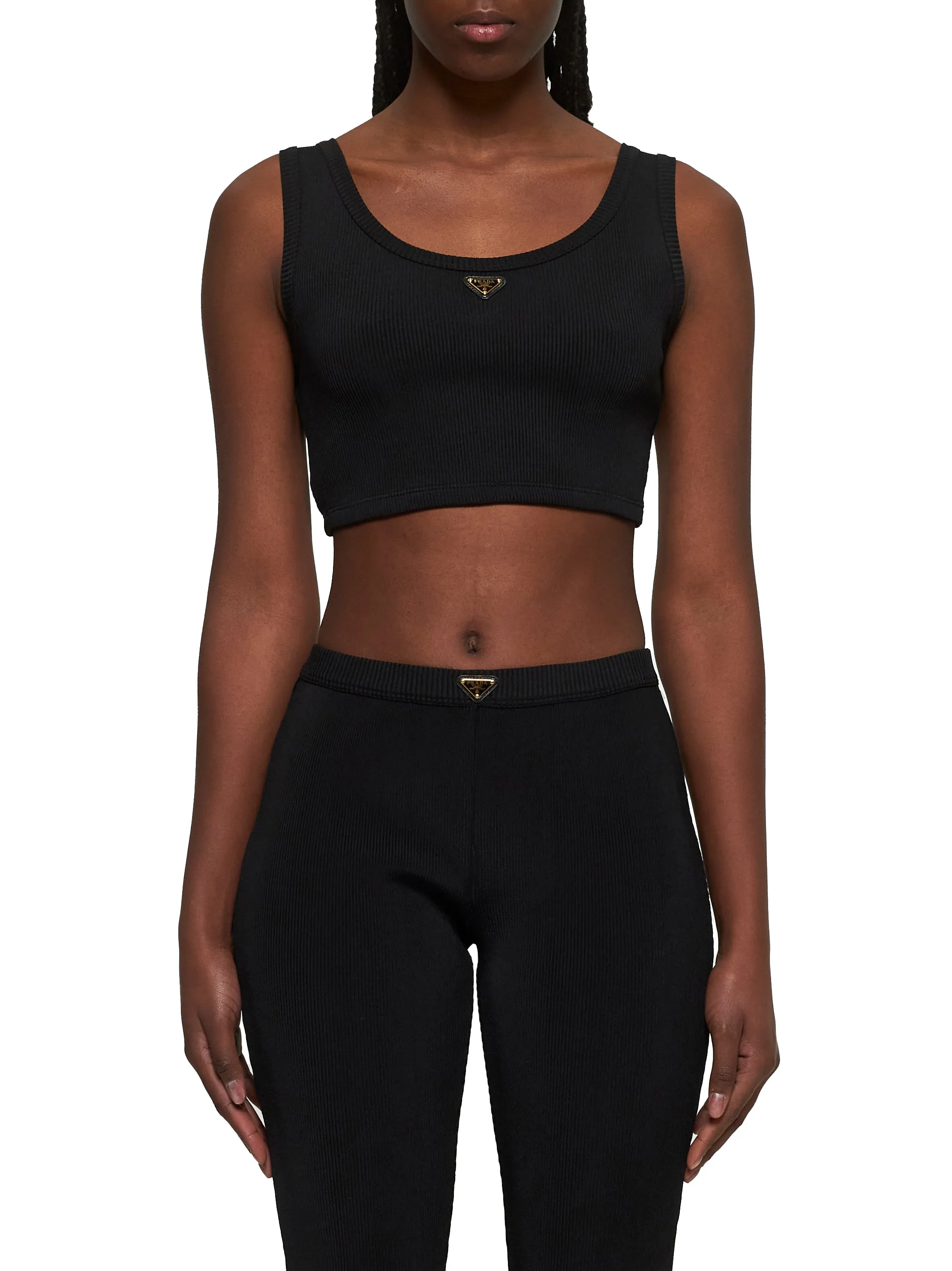 Prada Ribbed Knit Cropped Top sold by Lord & Taylor product image thumbnail 2