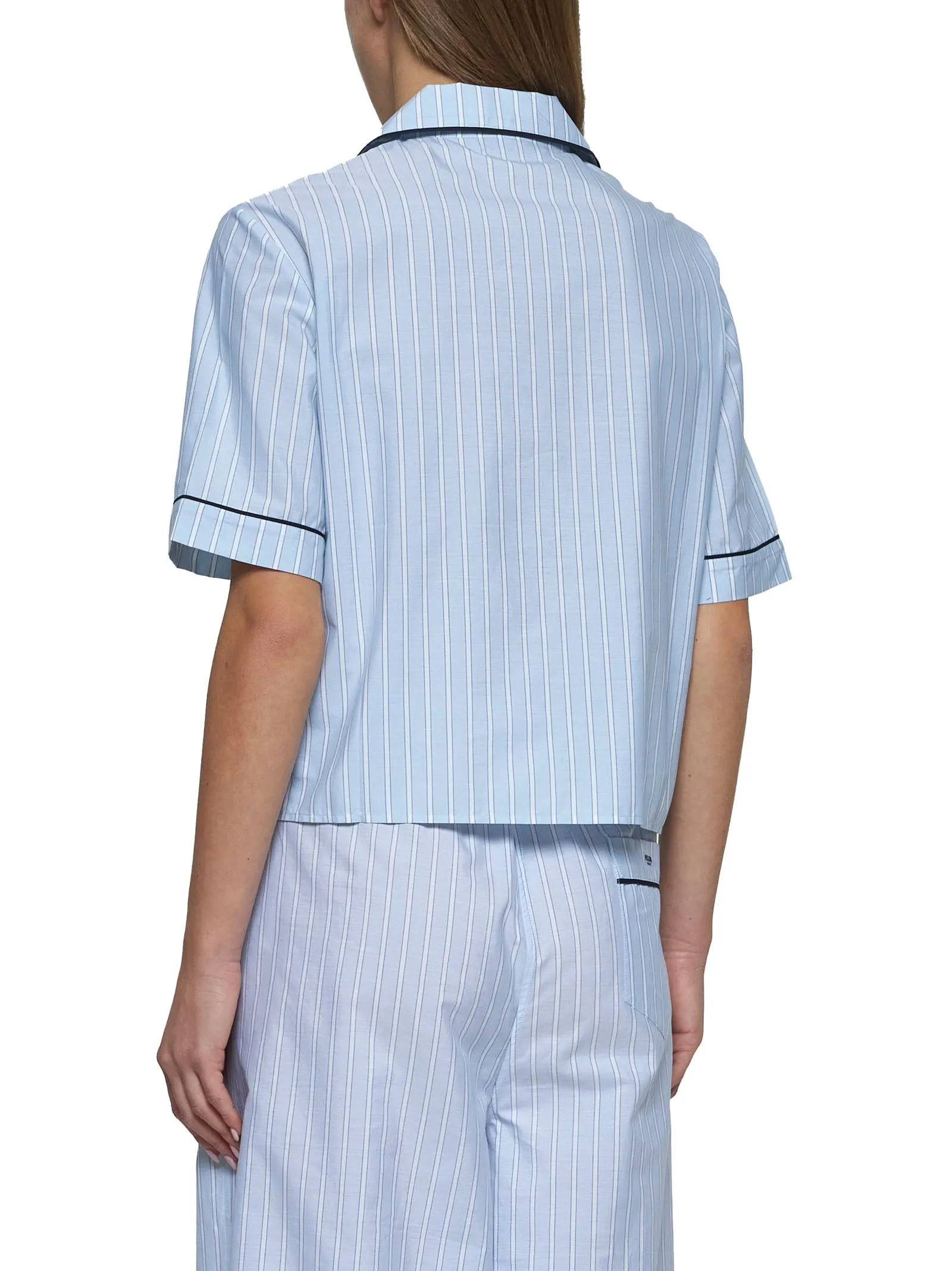 Prada Pinstripe Cotton Shirt sold by Lord & Taylor product image thumbnail 4