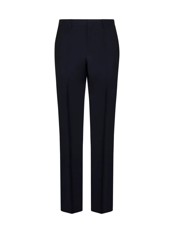 Valentino Dark Blue Wool Trousers made by Valentino