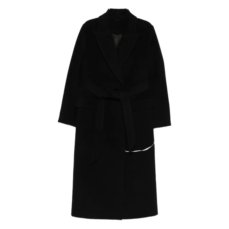 The Curated Belted Black Coat sold by Lord & Taylor