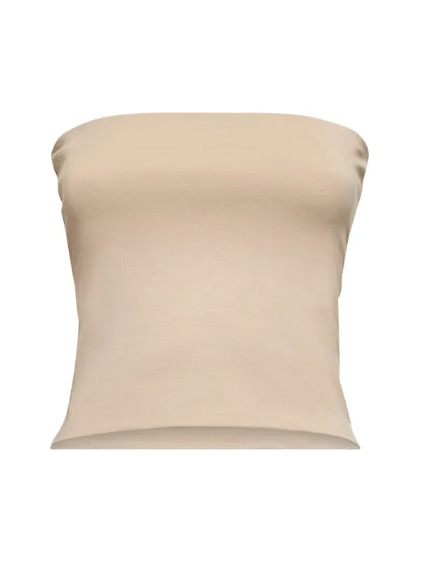 Beige Jersey Bandeau Top sold by Lord & Taylor