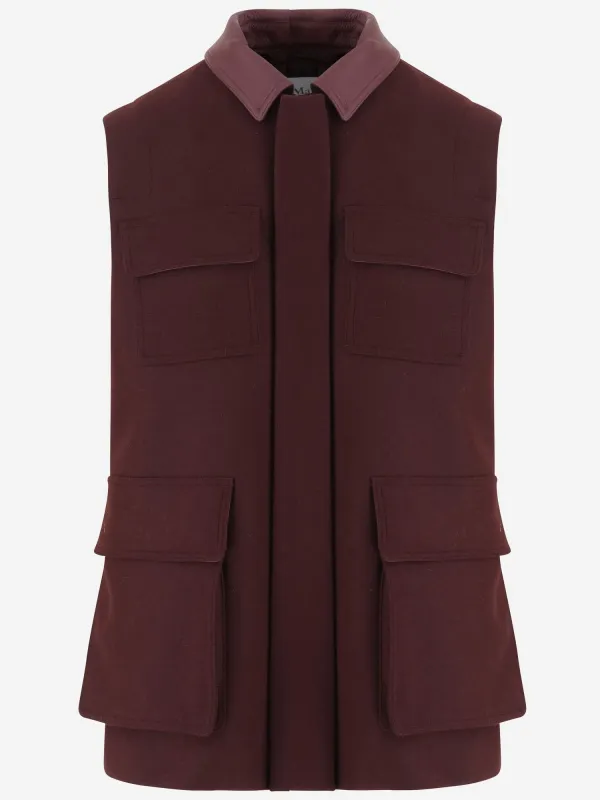 Wool Blend Vest in Dark Burgundy sold by Lord & Taylor