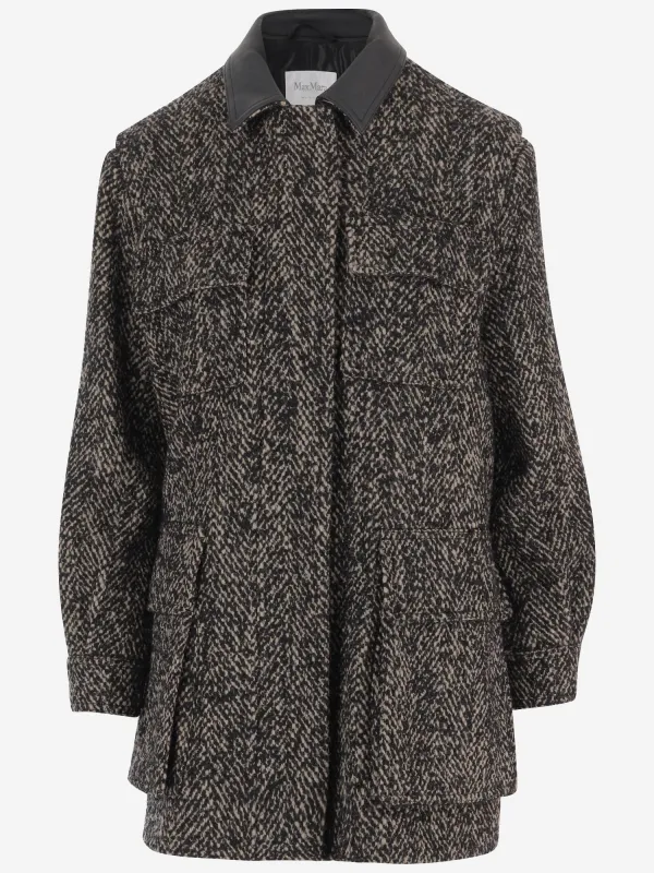 Wool Blend Coat with Herringbone Pattern sold by Lord & Taylor