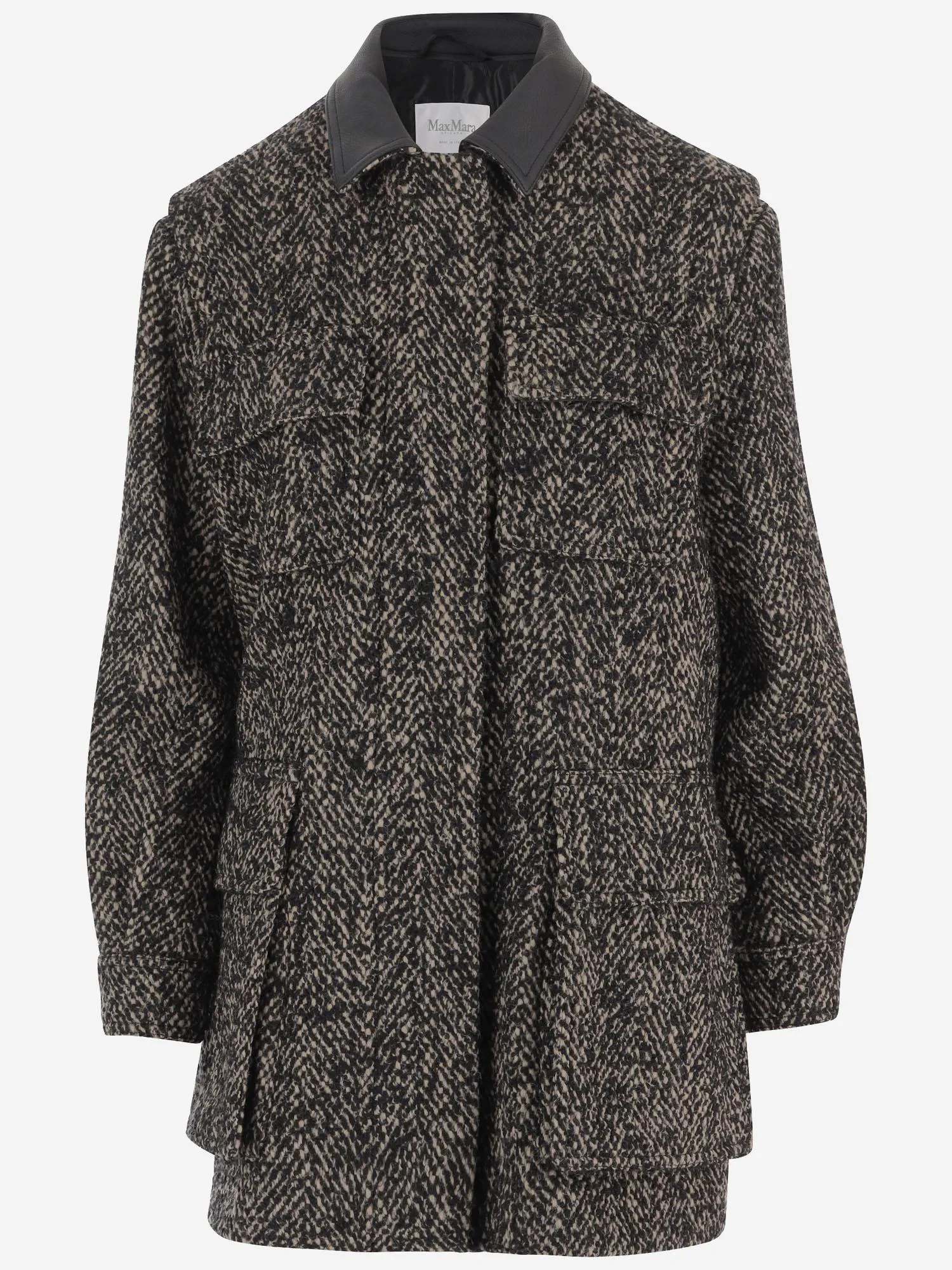 Wool Blend Coat with Herringbone Pattern sold by Lord & Taylor