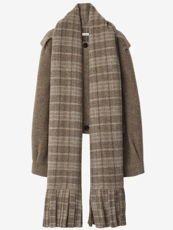 Beige Wool Blend Jacket with Scarf sold by Lord & Taylor