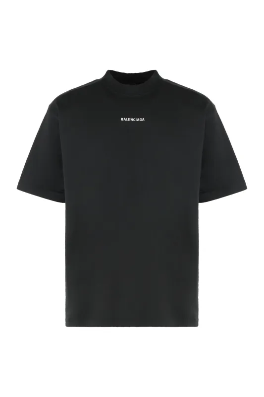 Balenciaga Crew Neck Cotton T-Shirt sold by Lord & Taylor