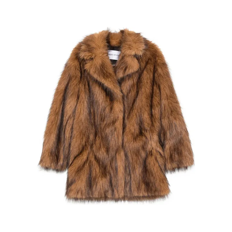 Brown Fur Stand Jacket sold by Lord & Taylor