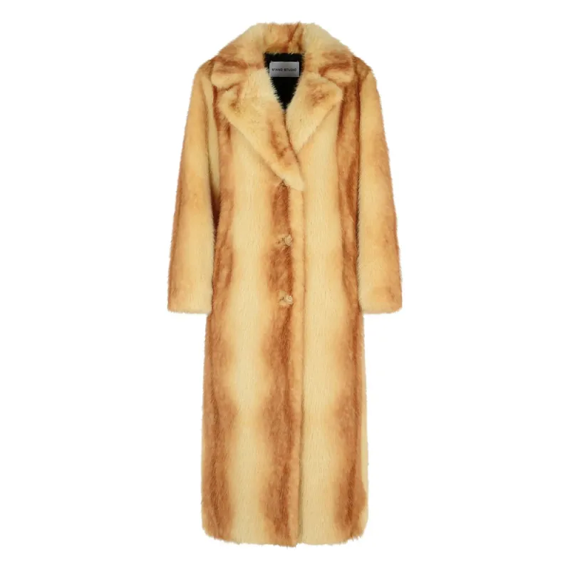 Beige Gradient Coat with Lapel Collar sold by Lord & Taylor