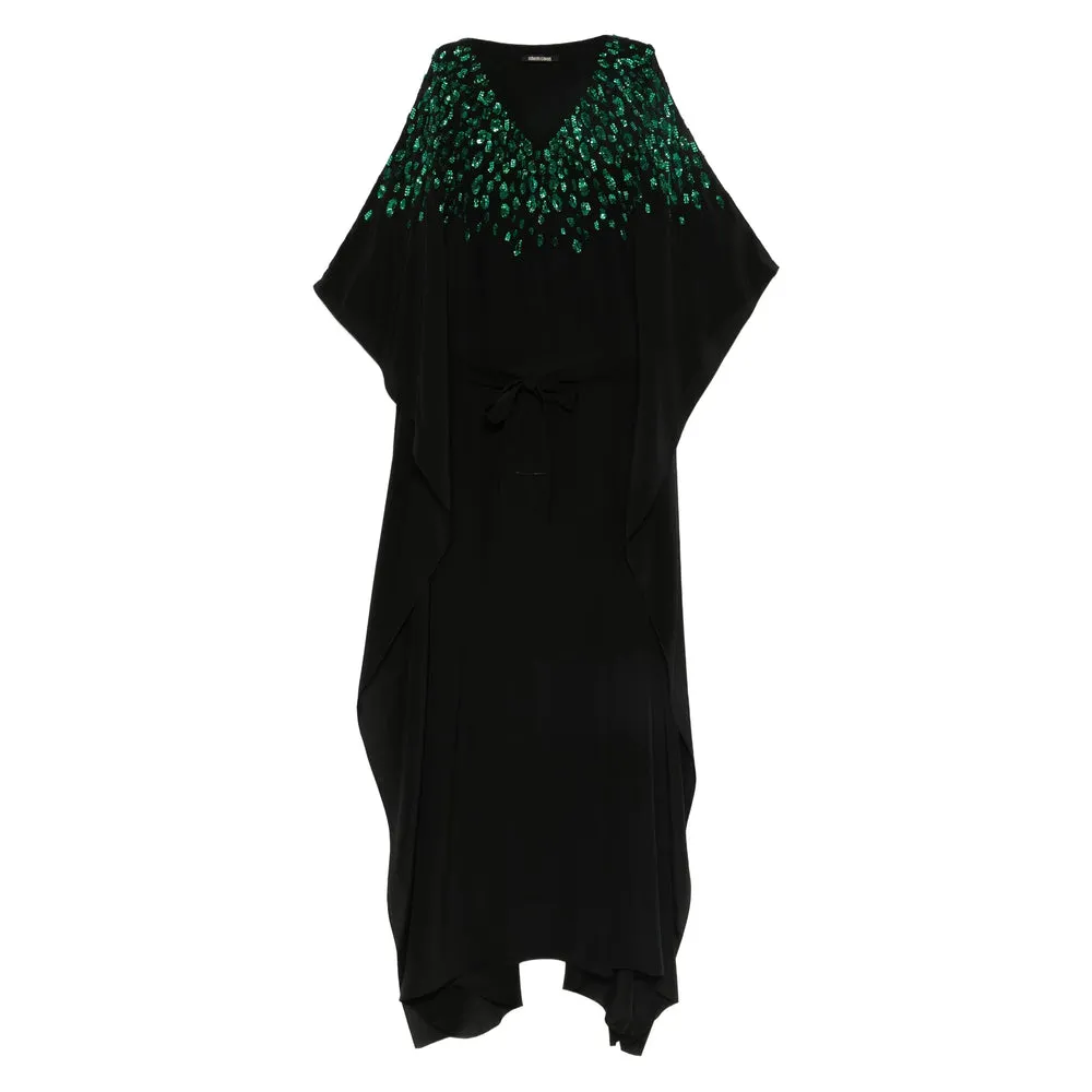 Black Sequin V-Neck Dress sold by Lord & Taylor