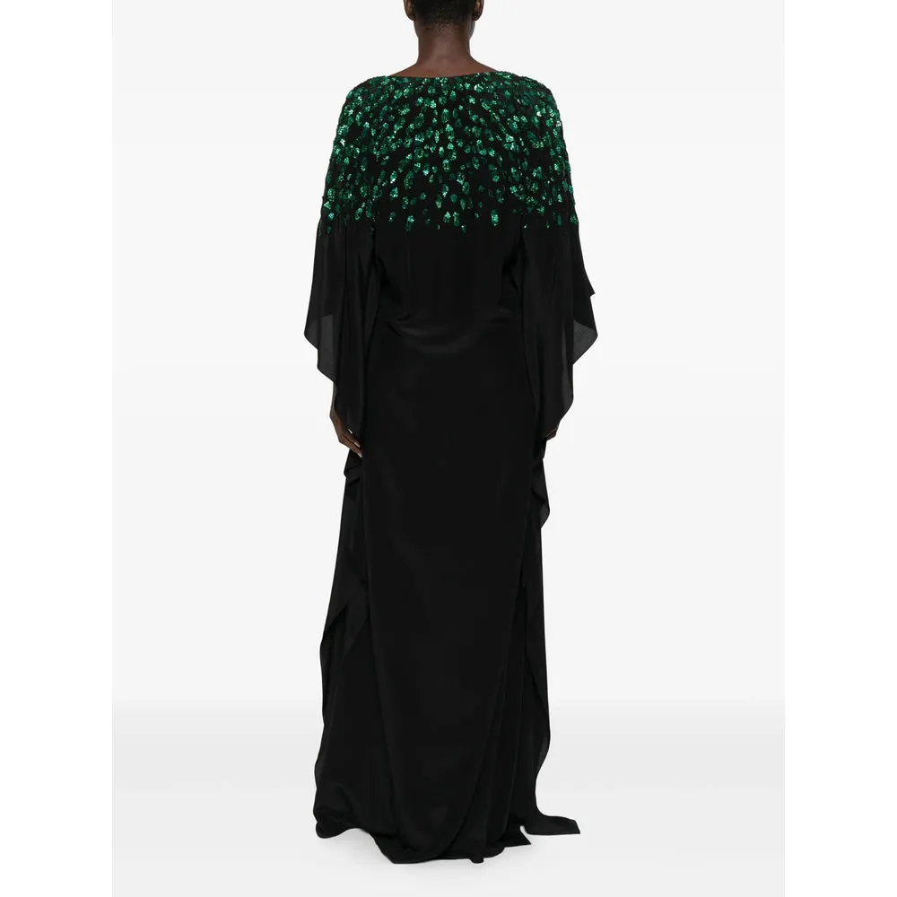 Black Sequin V-Neck Dress sold by Lord & Taylor product image thumbnail 2