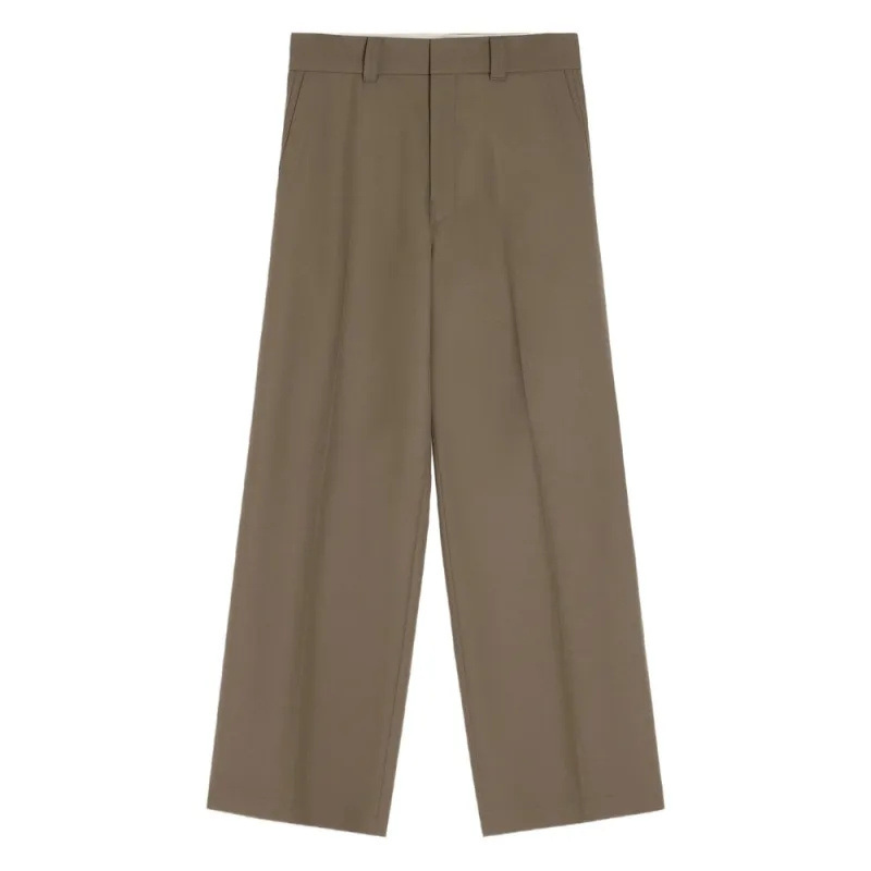 Taupe Pleated Trousers made by Lemaire