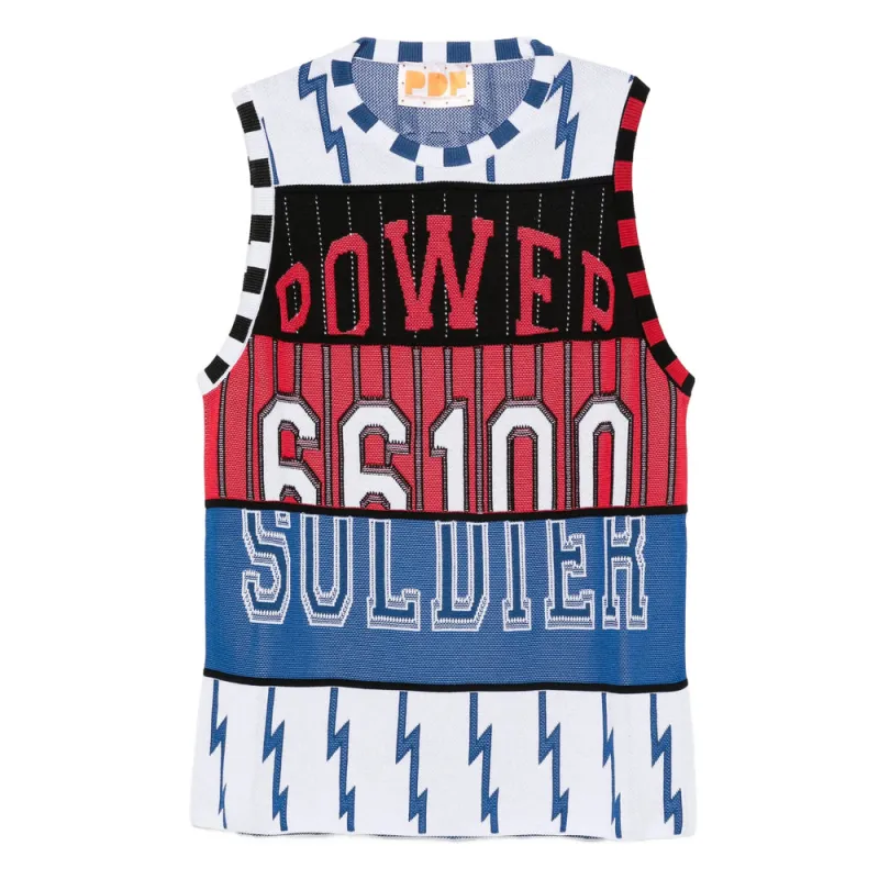 White Sleeveless Tank with Lightning Bolt sold by Lord & Taylor