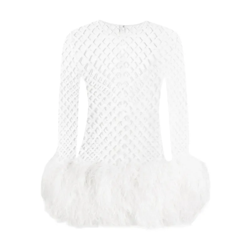 White Sequin Mesh Cocktail Dress sold by Lord & Taylor