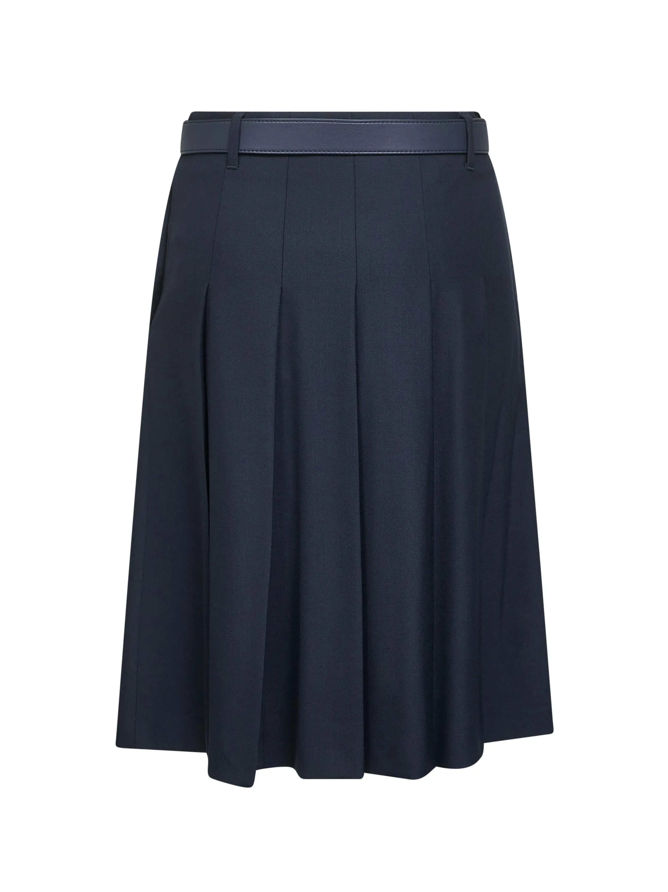 Pleated Wool-Twill Midi Skirt sold by Lord & Taylor product image thumbnail 2