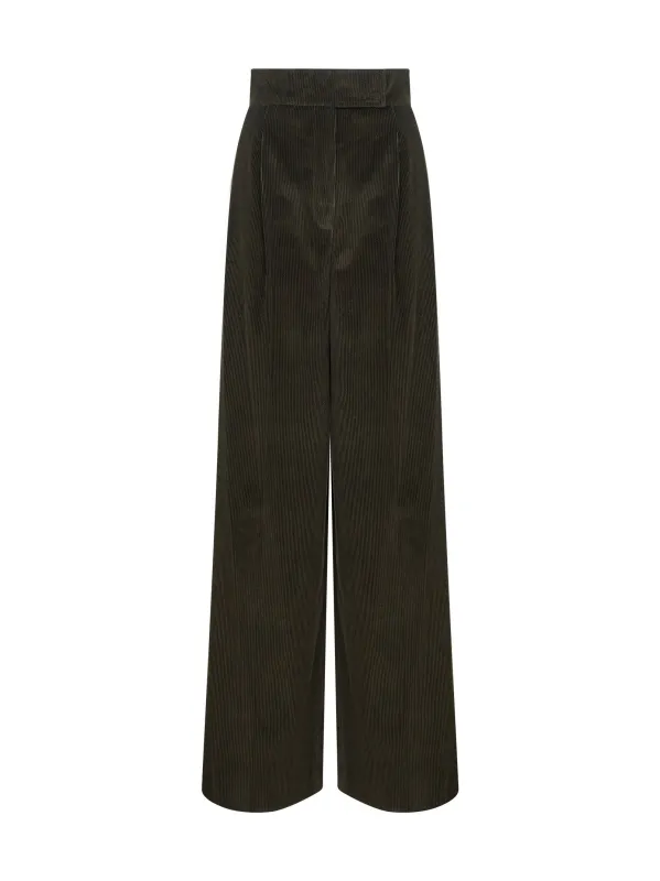 Green Corduroy Wide-Leg Trousers sold by Lord & Taylor