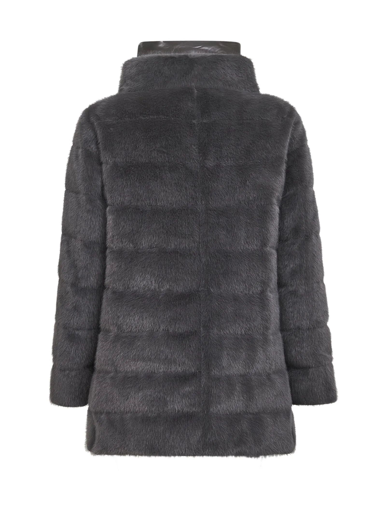 Grey A-Shape Faux Fur Puffer Jacket sold by Lord & Taylor product image thumbnail 2